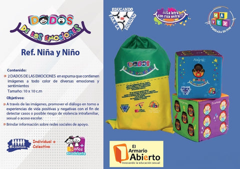 Dados de las emociones niño/a